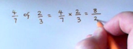 Video on multiplying fractions.